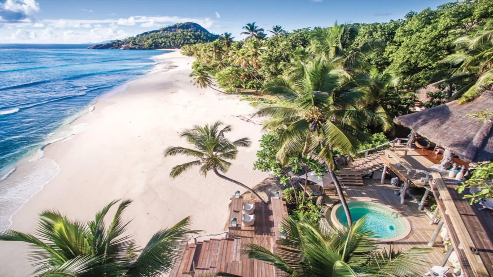 Royal Island Estate surrounded by tropical beach