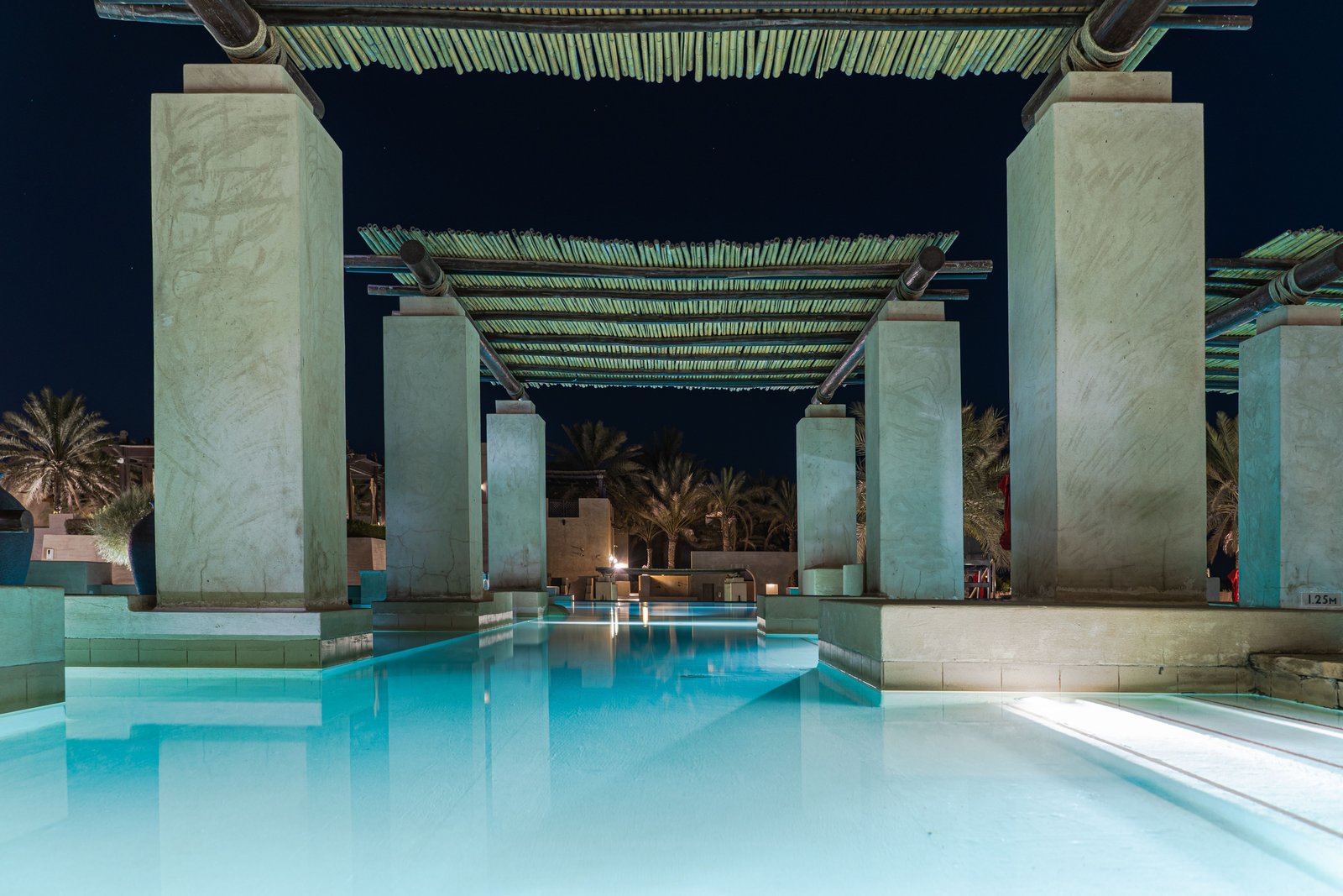 Night infinity pool